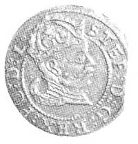 grosz 1583, Ryga, Aw: Popiersie i napis, Rw: Her
