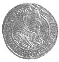 dukat 1635, Toruń, Aw: Popiersie i napis, Rw: He