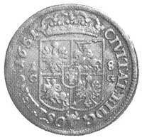 ort 1651, Bydgoszcz, Aw: Popiersie i napis, Rw: Tarcza herbowa pod koroną, Kop. 117.III.2a -RR-, C..