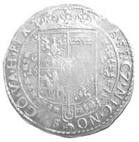 talar 1649, Kraków, Aw: Półpostać i napis, Rw: Tarcza herbowa pod koroną i napis, Kop. 143.II. -RR..