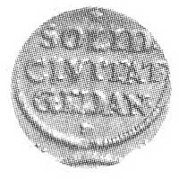 szeląg 1658, Gdańsk, Aw: Monogram pod koroną, Rw