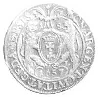 ort 1657, Gdańsk, Aw: Popiersie i napis, Rw: Herb Gdańska i napis, Kop. 215.II.7. -R-, Cz. 2106.