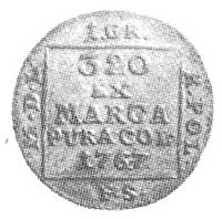 grosz srebrny 1767, Warszawa, Aw: Monogram, Rw: Napisy, Kop. 397.II.2., Cz. 3092.