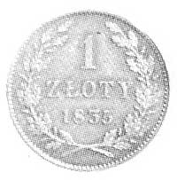 złotówka 1835, Wiedeń, Aw: Herb Krakowa i napis,