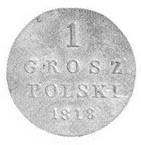 grosz 1818, (nowodzieł), Aw: Orzeł carski, Rw: Nominał, Kam. 738 R5.