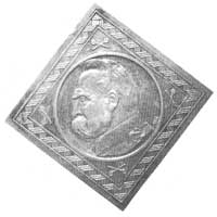 10 złotych 1934, Piłsudski (klipa), niewielkie uderzenie na otoku monety, Kam. P 49.