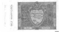 20 złotych 1.03.1926, nr 0245678, Kow. 110, P.65, (Wzór).