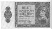 1 złoty 1.10.1938, nr 4039773, Kow. 122, P.50.
