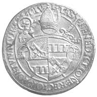 medal wagi 2-talarów 1545, Dorpad, Aw: Popiersie i napis JODOCUS.RECK. EPISCOPUS. AC. DNS. TERBATU..
