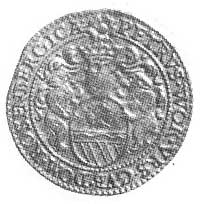 dukat 1593, Złoty Stok, Aw: Postać św. Krzysztof