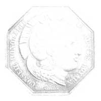 medal ośmiokątny w srebrze br., Francja, trzy sygnatury A. GATTEAUX.F, DE PUY MAURIND., GAYRARD, A..