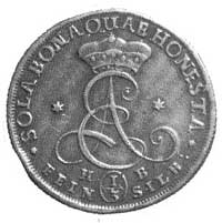 1/3 talara 1695, Aw: Monogram i napis, Rw: Św. Andrzej i napis.