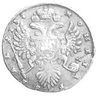 rubel 1737, Moskwa, Aw: Popiersie i napis, Rw: Orzeł i napis, H. 41, Dav. 1673.