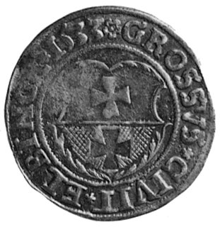 grosz 1533, Elbląg, Aw: Orzeł Prus Królewskich i