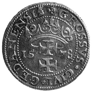 grosz 1578, Gdańsk, Aw: Popiersie i napis, Rw: Herb Gdańska i napis, Gum.789, Kurp.378 Rl