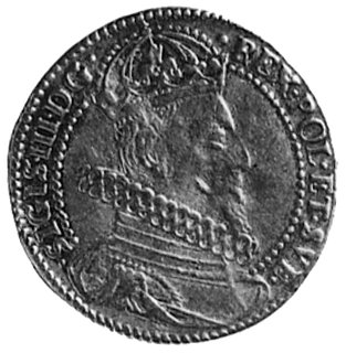 dukat 1611, Kraków, Aw: Popiersie i napis, Rw: P