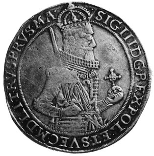 półtalar 1631, Toruń, Aw; Półpostać i napis, Rw: