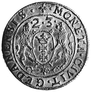 ort 1623, Gdańsk, Aw: Popiersie i napis, Rw: Herb Gdańska i napis, Gum.1391, Kop.2260 R