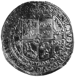 talar 1645, Kraków, Aw: Półpostać króla i napis,