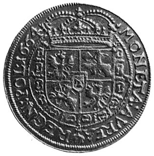 2 dukaty 1664, Kraków, Aw: Popiersie i napis, Rw: Tarcza herbowa i napis, Fr.89(19), H-Cz.5922 R4, Kurp.700, T.100