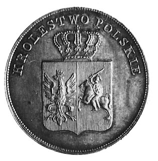 5 złotych 1831, Warszawa, Aw: Tarcza herbowa i napis, Rw: Nominał w wieńcu i napis, Plage 272, stara patyna