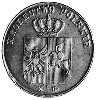 trojak 1831, Warszawa, Aw: Tarcza herbowa i napis, Rw: Nominał w wieńcu, Plage 282