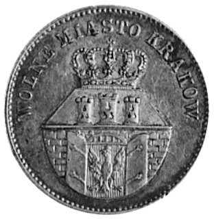 1 złoty 1835, Wiedeń, Aw: Herb Krakowa i napis, 