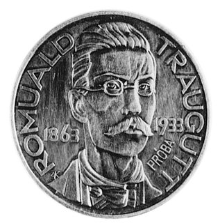 10 złotych 1933, Romuald Traugutt, na awersie napis: PRÓBA, srebro, wybito 100 sztuk, 22.11 g.