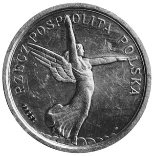 5 złotych 1927, Nike, na awersie napis: PRÓBA, s