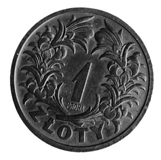 1 złoty 1929- Wieniec z liści i owoców, na rewer