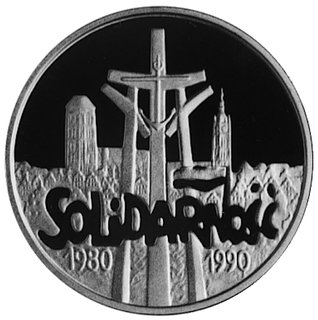 200.000 złotych 1990, Warszawa- 10-lecie Solidarności, wybito 1.000 sztuk, złoto 31,1 g.