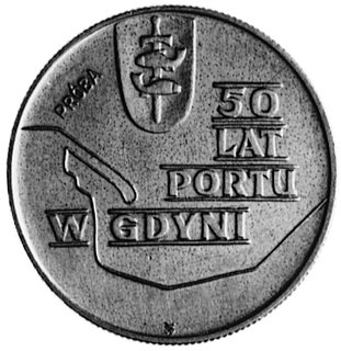 10 złotych 1972- Pięćdziesiąt Lat Portu w Gdyni, na rewersie wypukły napis: PRÓBA, tła lądu gładkie, wybito 20sztuk, miedzionikiel 9.72 g.