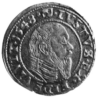 grosz 1548, Królewiec, j.w., Kop.II.5 -R-, rocznik rzadziej spotykany w handlu