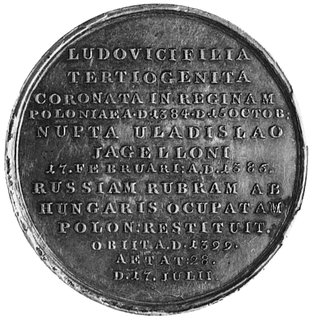 medal Holzhaeussera ze świty królewskiej- Jadwig