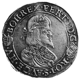 Ferdynand III 1637-1657, 1/4 talara 1639, Krzemnica, Aw: Popiersie, wokół napis, Rw: Orzeł habsburski, litery K-B,wokół napis, Herinek 647