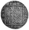 grosz srebrny 1766, Warszawa, Aw: Monogram w kwadracie, Rw: Napis w kwadracie, Plage 215, moneta r..