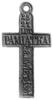 pamiątkowy krzyż z uszkiem do zawieszania, tzw. biżuteria żałobna po Powstaniu Styczniowym, żelazo..