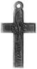 pamiątkowy krzyż z uszkiem do zawieszania, tzw. biżuteria żałobna po Powstaniu Styczniowym, żelazo..