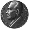 medal pamiątkowy sygnowany J. AUMILLER, wybity w 1937 roku Mennicy Państwowej, Aw: Popiersie prezy..