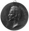 medalion nie sygnowany z przy lutowanym uszkiem, odlany w fabryce Mintera przedstawiający profil W..