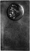 plakieta jednostronna sygnowana J. AUMILLER wykonana w Mennicy Państwowej w 1931 roku: Głowa Piłsu..