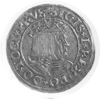 grosz 1530, Toruń, Aw: Popiersie w koronie i nap