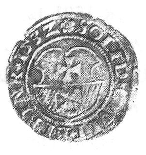 szeląg 1532, Elbląg, Aw: Orzeł Prus Królewskich i napis, Rw: Herb Elbląga i napis, Gum.580, Kurp.569 R
