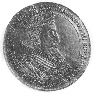 10 dukatów 1613/1614, Gdańsk (donatywa), Aw: Popiersie w koronie i napis, Rw: Herb Gdańska i napis, Fr.5,H-Cz.1308 R2, złoto 47.8 mm, 35.13 g., jedna z piękniejszych donatyw, wykonana z ogromną ilością szczegółówi podpisów mincerzy. Szczegółowy opis tej donatywy znajduje się w pracy M. Gumowskiego- Medale Zygmunta IIIpoz.66