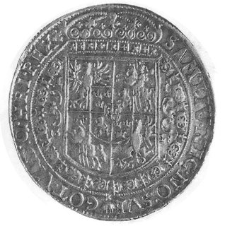talar 1628, Bydgoszcz, Aw: Popiersie i napis, Rw: Wielopolowa tarcza herbowa i napis, Gum.1215, Dav.4316