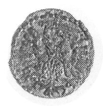 denar 1596, Gdańsk, Aw: Orzeł Prus Królewskich, Rw: Herb Gdańska, Gum. 1368, Kurp.2206 R2