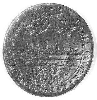8 dukatów 1644, Gdańsk (donatywa), Aw: Półpostać króla w zbroi i koronie oraz napis, Rw: Panorama miasta i napis,H-Cz.1845 (10 dukatów), Kurp.263 KS, jedna z piękniejszych i bardzo rzadka
