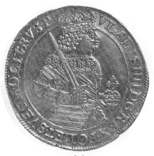 talar 1642, Toruń, Aw: Półpostać króla w zbroi, koronie i napis, Rw: Herb Torunia i napis, Gum.1616, Dav.4375