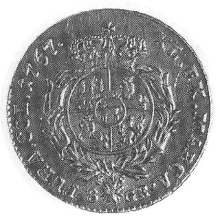 2 złote 1767, Warszawa, Aw: Głowa i napis, Rw: Wielopolowa tarcza herbowa i napis, Plage 311