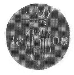 szeląg 1808, Gdańsk, Aw: Herb Gdańska, Rw